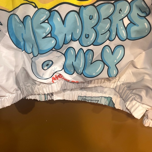 Members Only x Nickelodeon Men’s Large Cartoon Graphic Zip Up Windbreaker - Picture 3 of 7